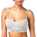 Correas de hombro ajustables Calvin Klein Bralette con Forro Largo Sujetador, Grey Heather, M para Mujer