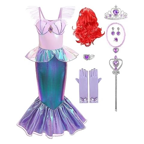 Moneric Girls Mermaid Dress with Accessories Cover