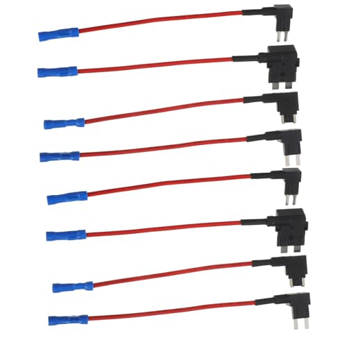 ABOOFAN 8 pezzi Portafusibili Auto Adattatore Inline per Accessori Elettronici Facile Installazione Materiali Resistenti Kit Fusibili Automotive Protezione Auto