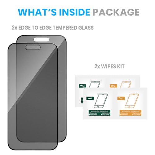Image of FIRST MART Anti-Spy Matte Screen Protector for iPhone Air | 9H Anti-Glare Tempered Glass, Edge-to-Edge, Case-Friendly | Pack of 2
