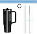 Bubrike Replacement Straws Compatible with 40 oz Stanley Quencher ProTour Flip Straw Tumbler with Leakproof Lid-8 Transparent Straw with 2 Brushes
