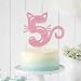FmiyunEea Cat Cake Topper, Pink Glitter Pet Cat Theme 5th/five Birthday Cake Decor (5)