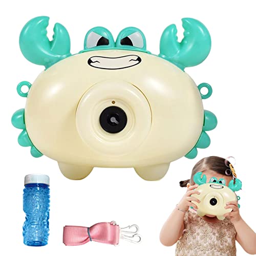 Criador de bolhas - Crab Camera Bubble Machine com luz e música - Brinquedos de verão para crianças,