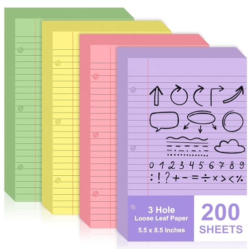 Papier ligné pour mini classeur 3 trous pour ne plus rater vos notes