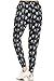 Leggings Depot JGA-S594-S Feather Lace Jogger Printed Pants, Small