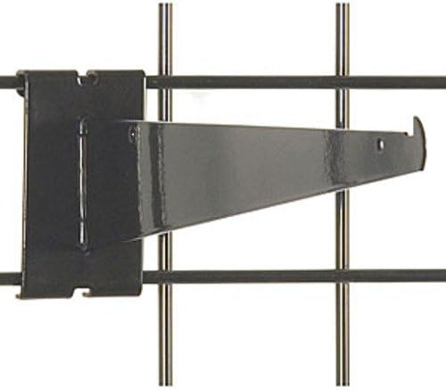 Only Hangers Lot of 8 New Retail Black Finished Gridwall Shelf Brackets 12 Inch Length