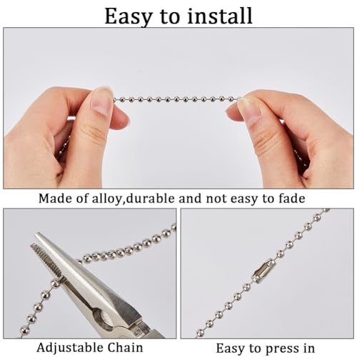Image of CRASPIRE 4Pcs 2 Color Moon Star Sun Ceiling Fan Pull Chain Extender Charm Pendant Boho Adjustable Decorative 14.1in Extension Connector Ball Bead Cord Replacement Hanging Ornaments for Lighting Lamp