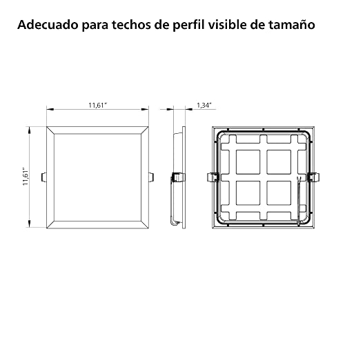 Panel LED de 1200 lm Philips ProjectLine de 4000k y alta luminosidad 4