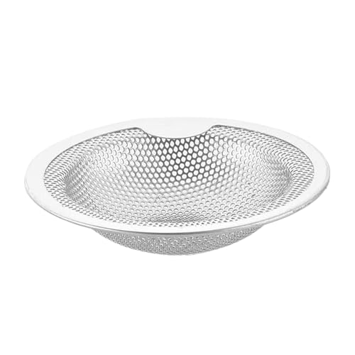 Rejilla de drenaje para fregadero, protección contra obstrucciones y fácil de limpiar, colador inoxidable con mango para limpiar y escurrir frutas, protección para el cabello para baño y hogar