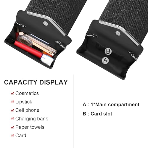 Image of RNIEGA Clutch Purses for Women, Evening Bag with Detachable Chain Ladies Sparkling Party Handbag Wedding Bags