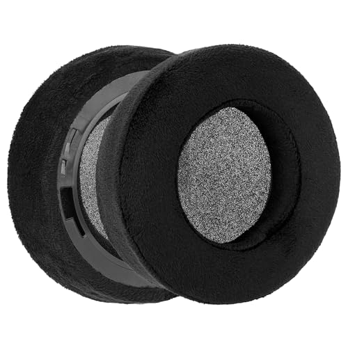 Almohadillas de repuesto Geekria Comfort Velour compatibles con auriculares Corsair Virtuoso PRO con cable (CA-9011370-NA), cojínes para oídos (Negro) miniatura 2
