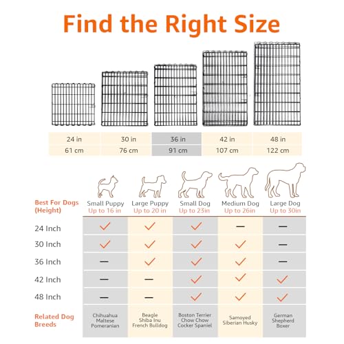 amazon basics Foldable Metal Pet Exercise and Playpen Without Door, 36'