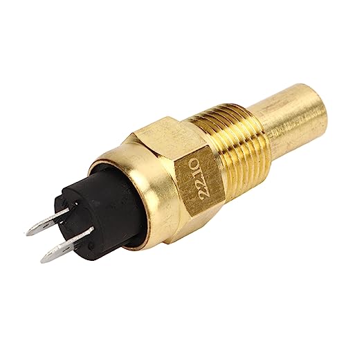Haofy Sensor de Temperatura del Agua 3/8NPT 3W Transductor de Temperatura del Refrigerante del Motor de Alta Precisión para Generador Diésel, Material de Aleación de Aluminio Confiable, Protección