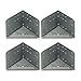 VASALAT VAS203 Winkel Bettwinkel Eckverbinder Stahl silbergrau, 4 Stück,115 x 115 x 133 mm, Silber