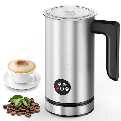 HSSNS Elektrischer Milchaufschäumer – Edelstahl, für heißen und kalten Milchschaum, für heiße Schokolade, Latte Macchiato, Cappuccino, Macchiato HSSNS Elektrischer Milchaufschäumer – Edelstahl, für heißen und kalten Milchschaum, für heiße Schokolade, Latte Macchiato, Cappuccino, Macchiato