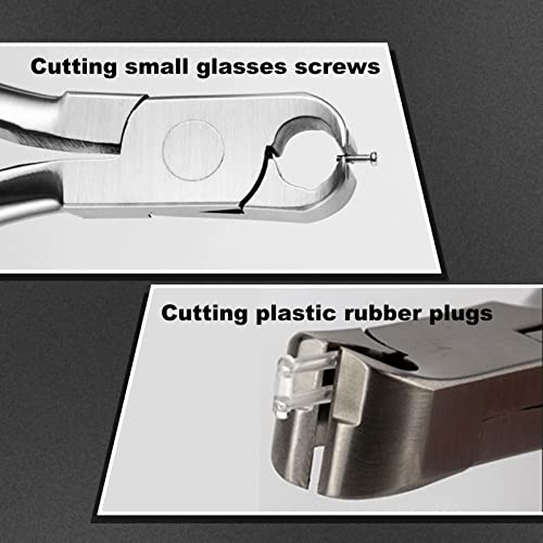 LEONTOOL Eyeglass Cutting Pliers 5 Inch Eyeglasses Repairing Plier for Cutting Long Screws Plastic Rubber Plugs Eye Glasses Repair Cutter Plier with Professional Eyeglass Repair Screwdriver - Image 3