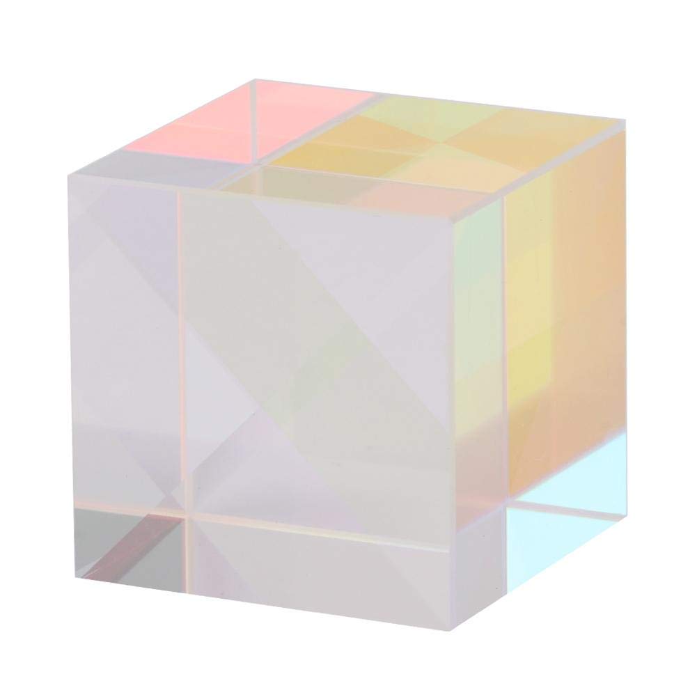 Odorkle Cube de Prisme en Verre Cubique à Six Côtés, Filtre de Lumière avec Boîte-cadeau, Chiffon Propre, Outil d'enseignement, Cube Cmy, Filtre de Photographie (2 * 2 * 2cm