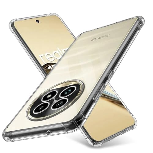 Image of REALCASE Silicone Realme 13 Plus 5G Back Cover Case, Scratch Resistant Protective Crystal Clear Transparent Shock Proof Bumper Back Cover Case for Realme 13 Plus 5G / Realme P1 Speed