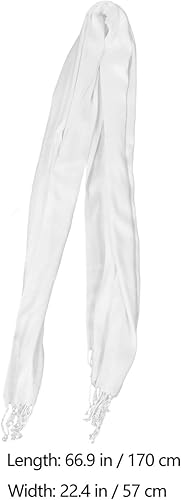 Miniatura 4 de EXCEART Bufanda blanca de algodón Bufanda DIY En blanco para teñido anudado Graffiti hecho a mano Niños DIY Pintura Dibujo Mujeres Blanco