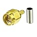 Eightwood 10pcs SMA Male Crimp RF Connector Gold-Plating for RG316 RG174 Cable