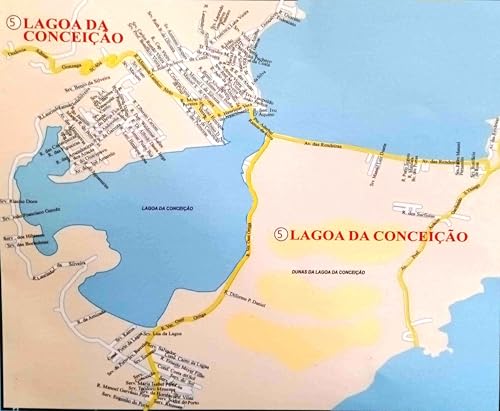 MAPA/POSTER DA CIDADE DE FLORIANÓPOLIS - DIMENSÕES: LARGURA 117 CM X ALTURA 89 CM.