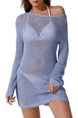 QINSEN Sexy Swim suit Cover up for Women Boat Neck...