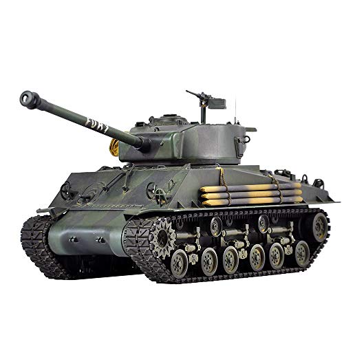 HOOBEN 1:16 U.S. Fury M4A3E8 Sherman Medium Tank ARTR Assembled & Painted Ready to Run FPV Version...