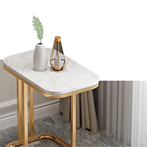 Minimalistischer Iron Art Couchtisch Wohnzimmer Sofa Ecktisch Holz Desktop Schlafzimmer Schreibtisch (D 1pcs) – Bild 4