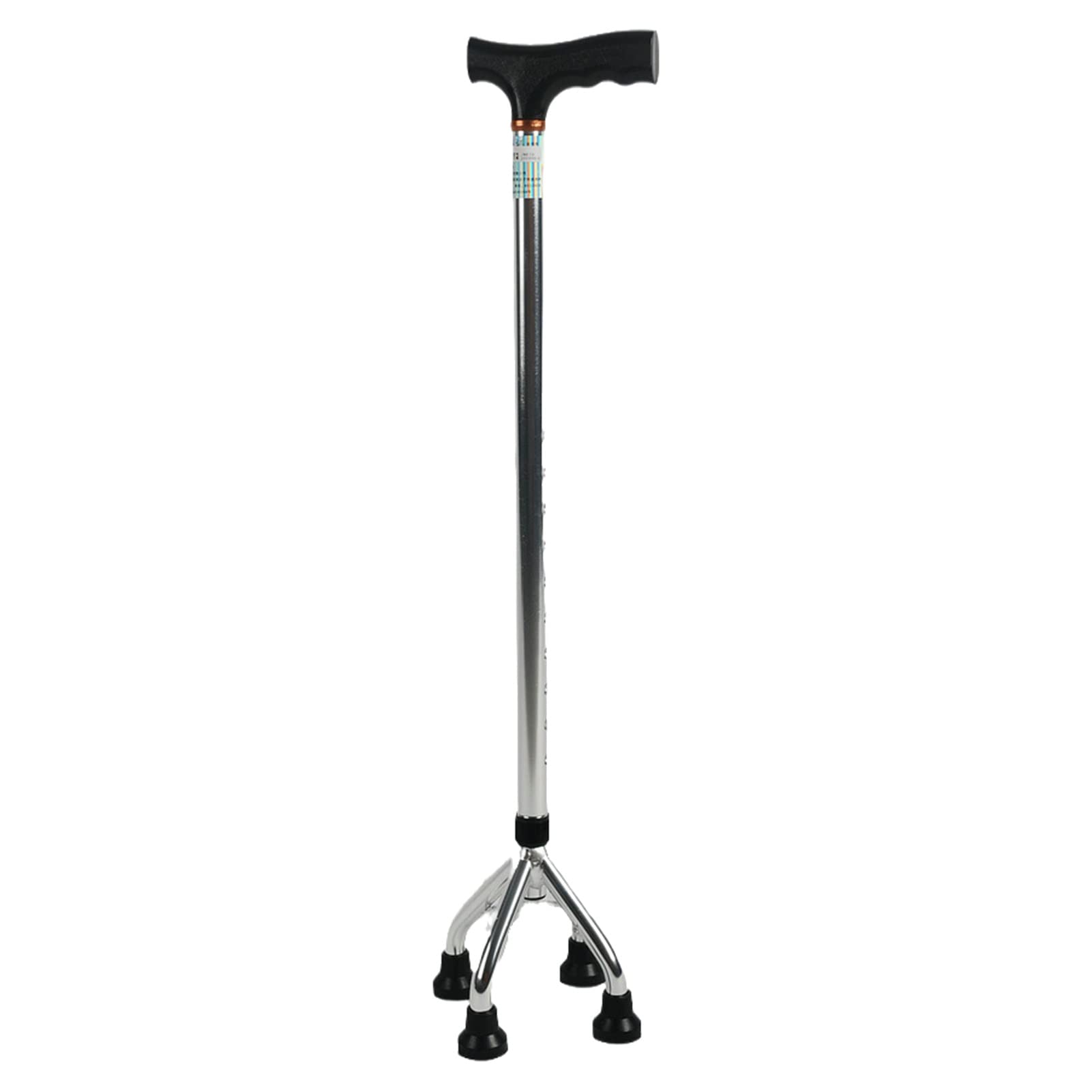 Muletas cuádruples para Hombres y Mujeres, bastón de Aluminio para Caminar con Mango ergonómico, bastón telescópico con Base de 4 Patas