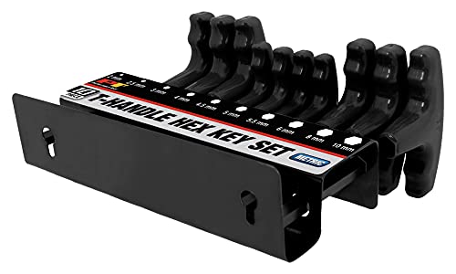 Performance Tool W80275 Metric T-Handle Hex Key Set, 10-Piece , Black #TOP6
