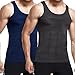 Mens Shapewear Tummy Control,shaperluv Tank 2.0 Mens Big and Tall,2PC Shaperluv Tank Tops for Men,Men's Body Shaper Vest Undershirt,Male Compression Tummy Control Shapewear 2025 Gray-Blue