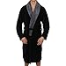 Regency New York Coral Fleece Robe Black Grey Collar Large/X-Large