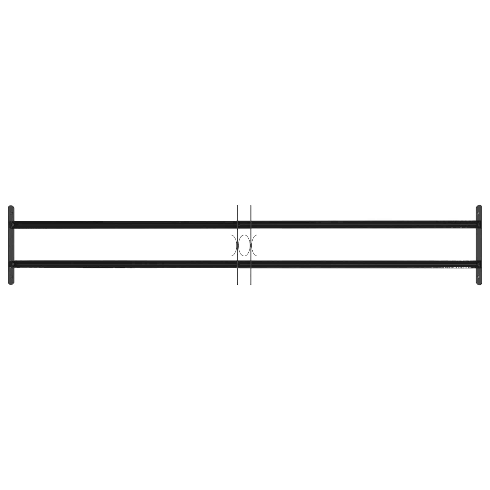 Rejilla de Seguridad para Ventanas con 2 Barras Cruzadas 3 pcs para balcón,planta baja,ventana de bodega,Reja antirrobo 93-174 cm