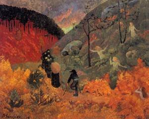 Peinture à l'huile de Paul Sérusier, chef-d'œuvre Les Heures 1919 en haute qualité 20x24