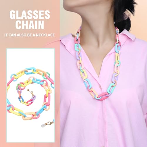 Image of Acrylic Glasses Chain Holder for Women Sunglasses Lanyard Necklace Decorative Chain Eyewear Retainer Eyeglass Strap