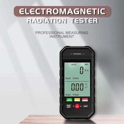 Image of amiciSense Electromagnetic Radiation Tester, EMF Meter 1~1999 V /m Electric and Magnetic Field Detection with LCD Display, Alert Alarm