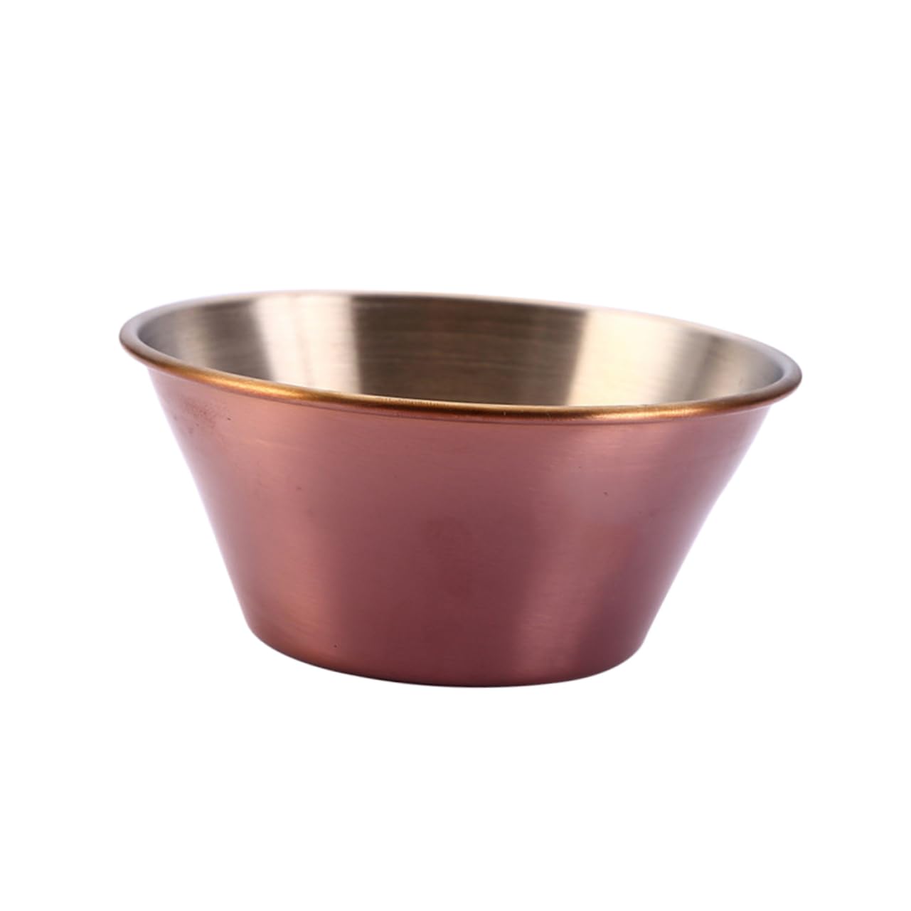 HOLIDYOYO 1pc 304 Seasoning Bowl Round Serving Platter Pinch Prep Bowl Sauce Dipping Bowl Dish for Cooking Tasting Dish Sauce Bowl Dipping Sauce Dishes Round Plates Dish Pan Golden re-usable