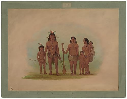 Peinture d'art d'affiche Chef Orejona George Catlin decoration maison