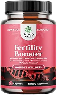 Prenatal Multivitamin Female Fertility Supplement - Natural Fertility Supplement for Women with Choline Inositol Ashwagandha Chasteberry and CoQ10 Prenatal Vitamins for Enhanced Fertility Support