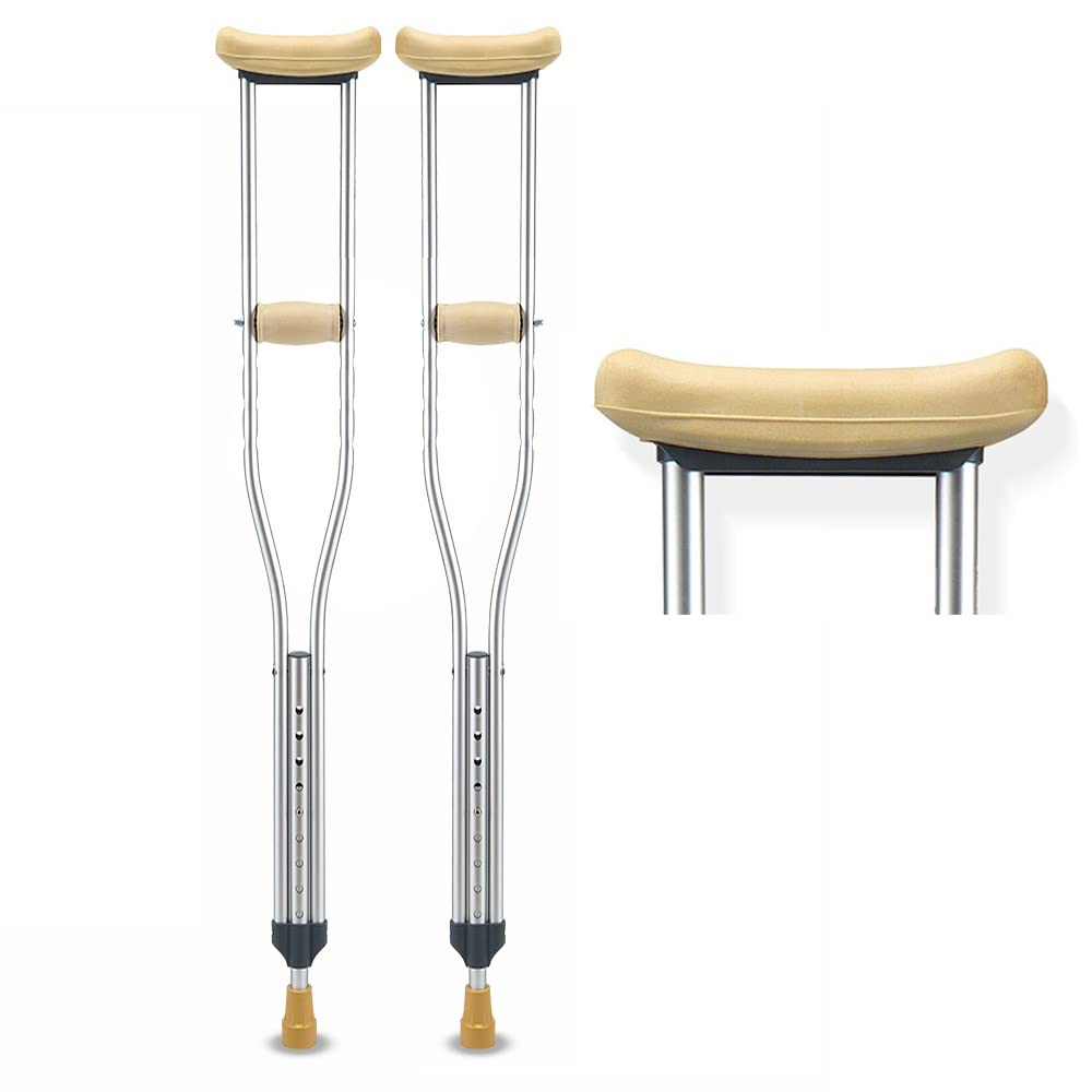 Stampelle ascellari (1 Paio), stampelle in Alluminio per Adulti Regolabili per Camminare, stampelle mediche universali, Leggere e Portatili (Size : 110CM)