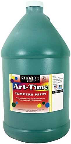 Sargent Art Gallon Green Art-Time Tempera Paint, Classic Color, Safe for Kids, Non-Toxic