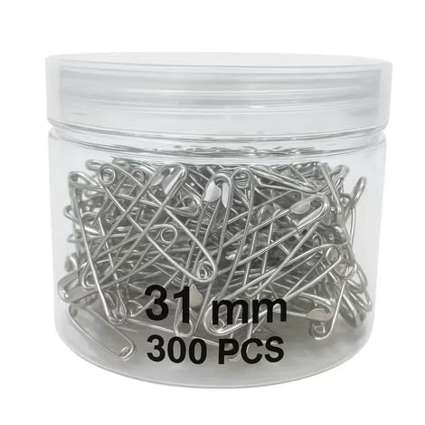 DAY TO DAY Steel Safety Pins Gold-Toned Rust Resistant 300 Pieces (COLOR 1)