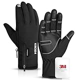 krosa -10℉ Winter Gloves for Men & Women, 5-Layer Waterproof Gloves for Cold Weather, Snow Ski Gloves with 10 Touchscreen Fingers