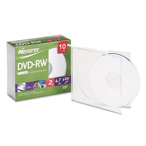 Memorex10-Pack 2x DVD-RW Disc Spindle