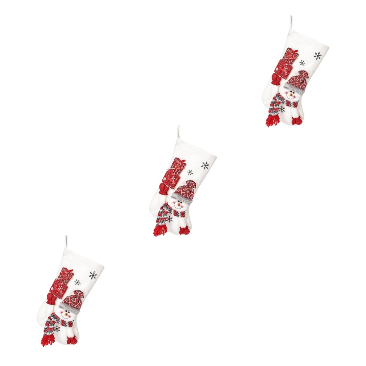 TOPBATHY 3 Piezas Calcetines Navideños Medias De Arbol De Navidad Calcetín De Navidad Decoraciones Calcetín De Vacaciones Colgante De Árbol De Navidad Calcetín De Papá Noel Tejido Cepillado