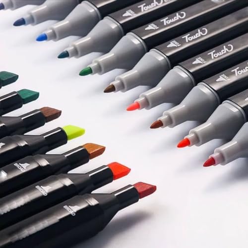 Caneta Marcadora De Ponta Dupla Canetinha Marcador para Colorir Desenho Professional, Pontas Duplas,