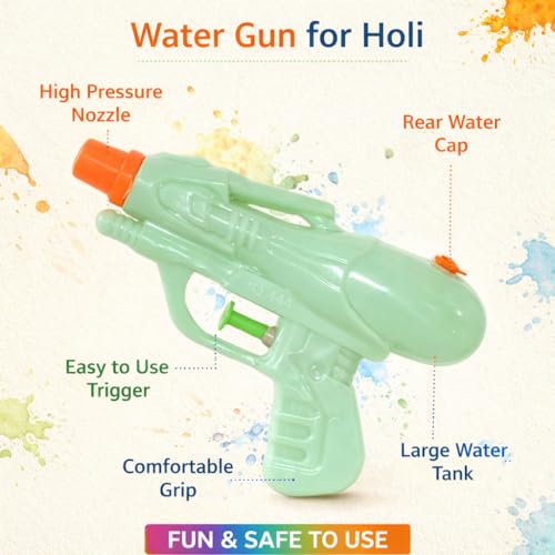 Image of CraftVatika Holi Pichkari for Kids Boys Girls, Holi Water Pichkari for Girls Boys Teenage, Easy to Hold in Small Kids Hands, Holi Celebration Items Pichkari Toy for Child Non Toxic Water Gun Kids