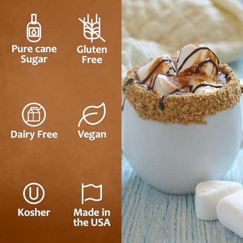 Syruvia Coffee Syrup, S'mores Flavored Syrup for Drinks, Lattes, and Desserts – 25.4 fl oz, With Pump