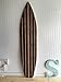 6 foot handmade pine wood surfboard wall art vintage design dark stains decor sign 3/4