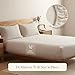 DAPU Pure Linen Sheets Set, 100% French Linen from Normandy, Breathable and Durable for Hot Sleepers, 4 Pcs Set - 1 Flat Sheet, 1 Fitted Sheet, 2 Pillowcases (Natural Linen, Queen)